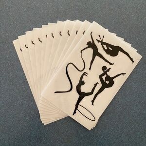 Rhythmic gymnastics stickers, 11 sets, for gift bags / team gifts / room decor